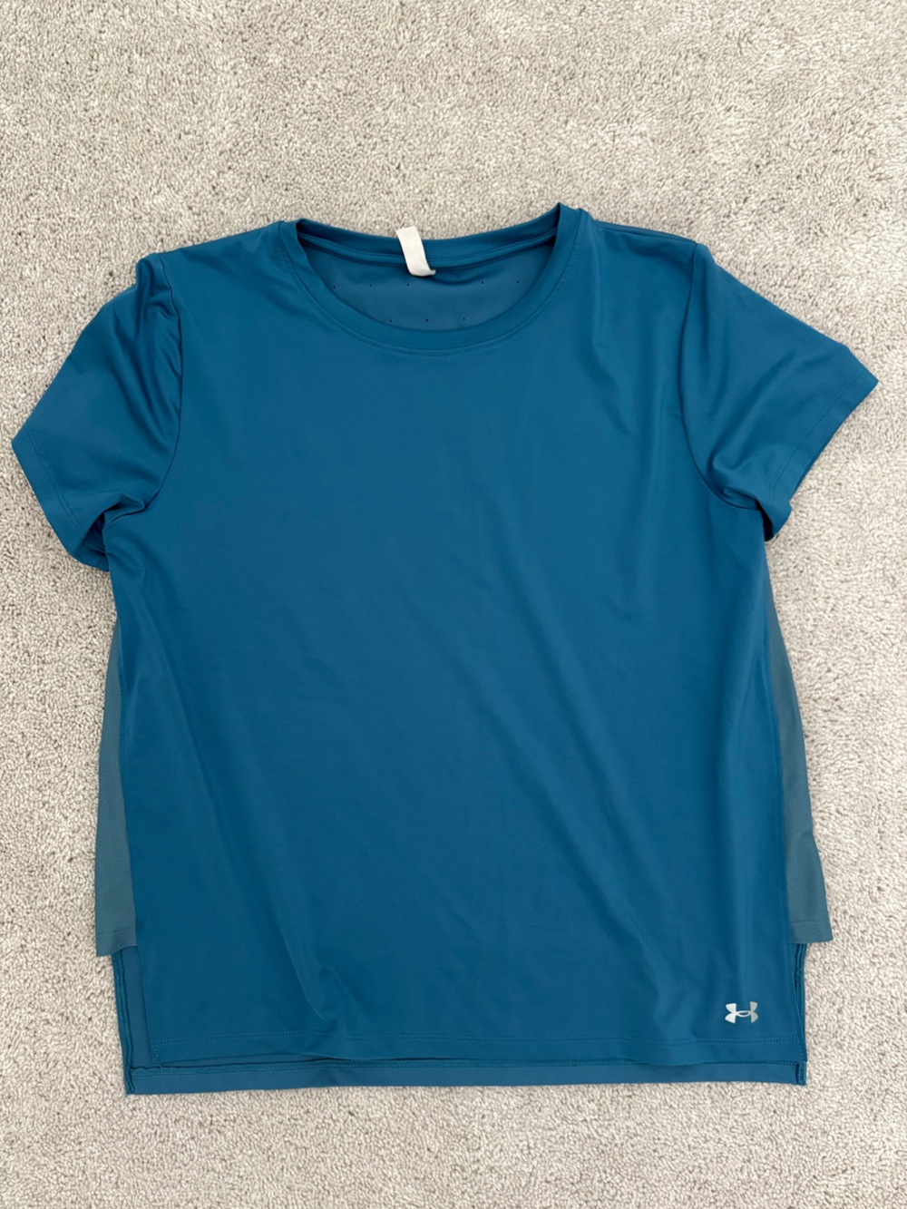 Under Armour Women’s Blue Cropped Short Sleeve Athletic Tee Size Medium